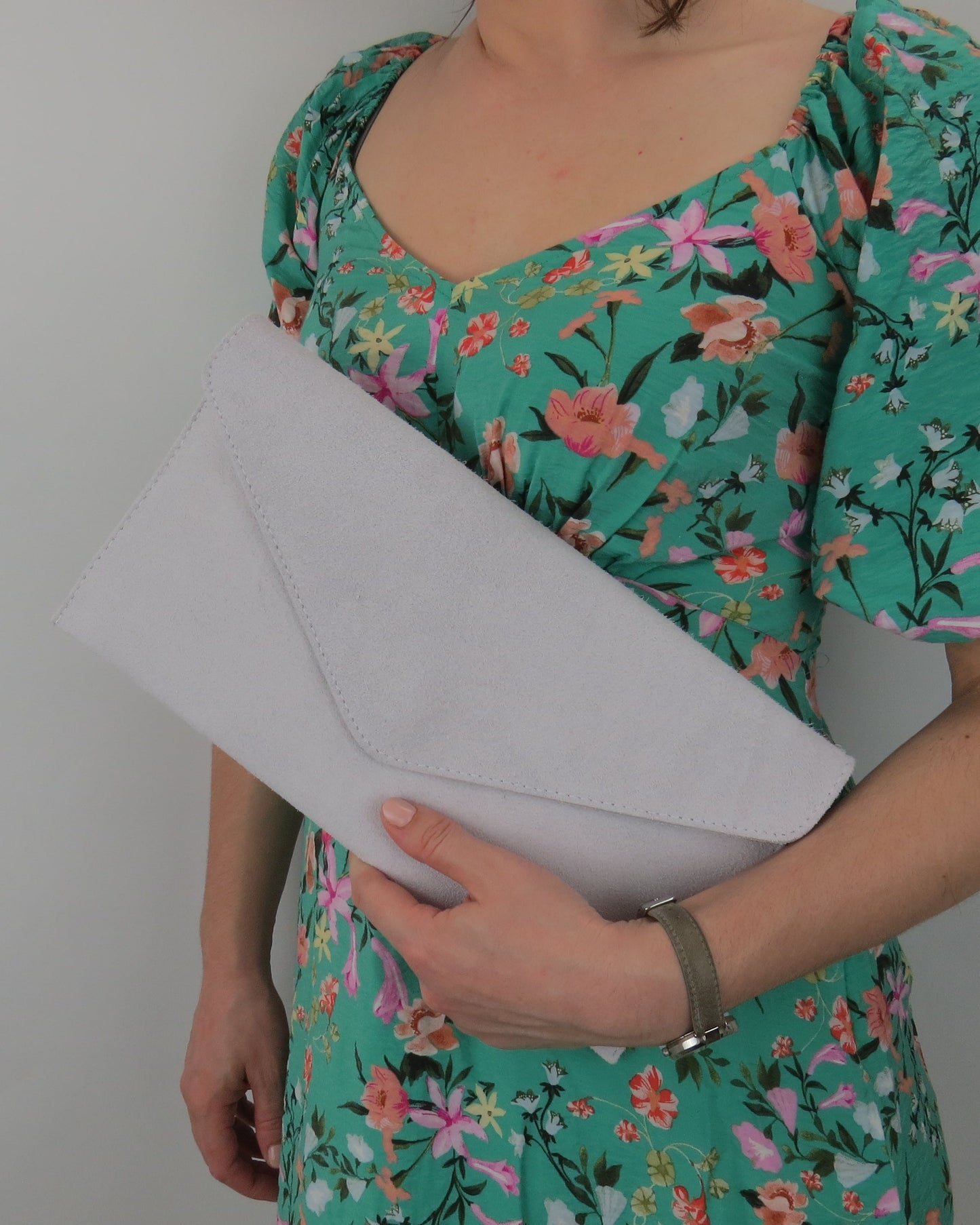 Metallic Royal Blue Envelope Clutch Bag