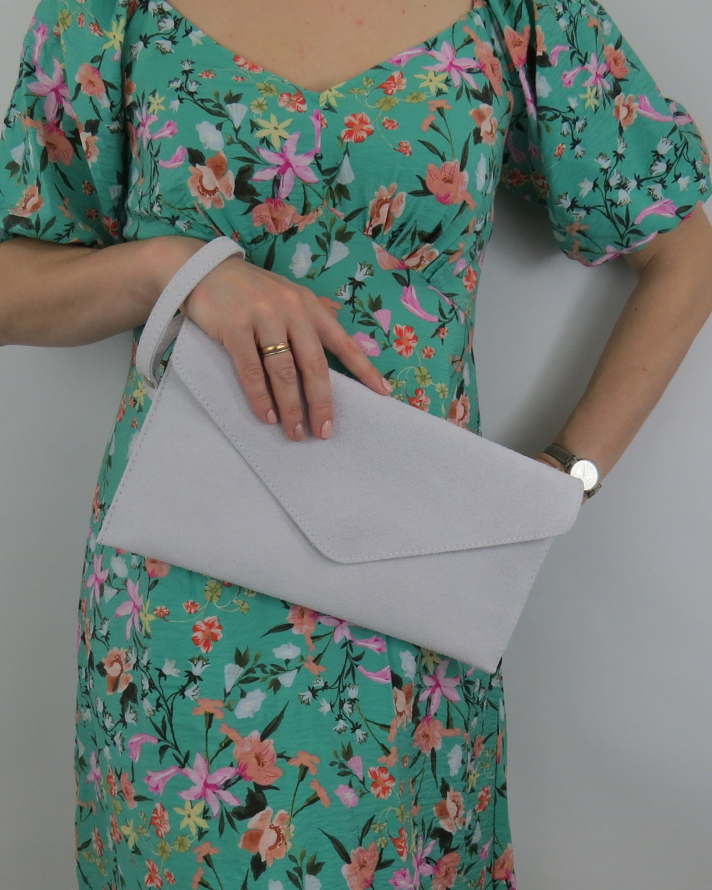 Metallic Royal Blue Envelope Clutch Bag