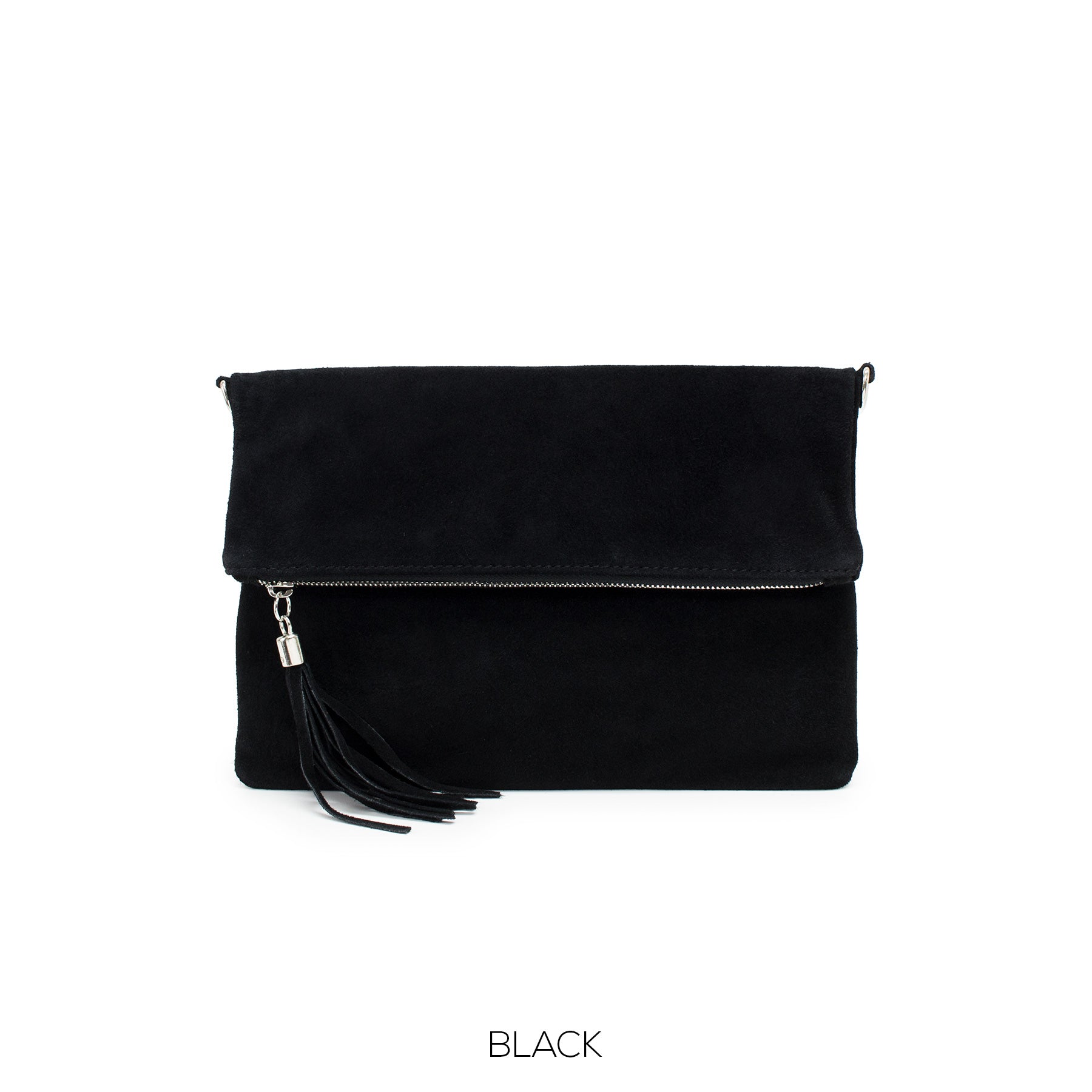 Black Suede Clutch Bag – Justbagzz - Main Image
