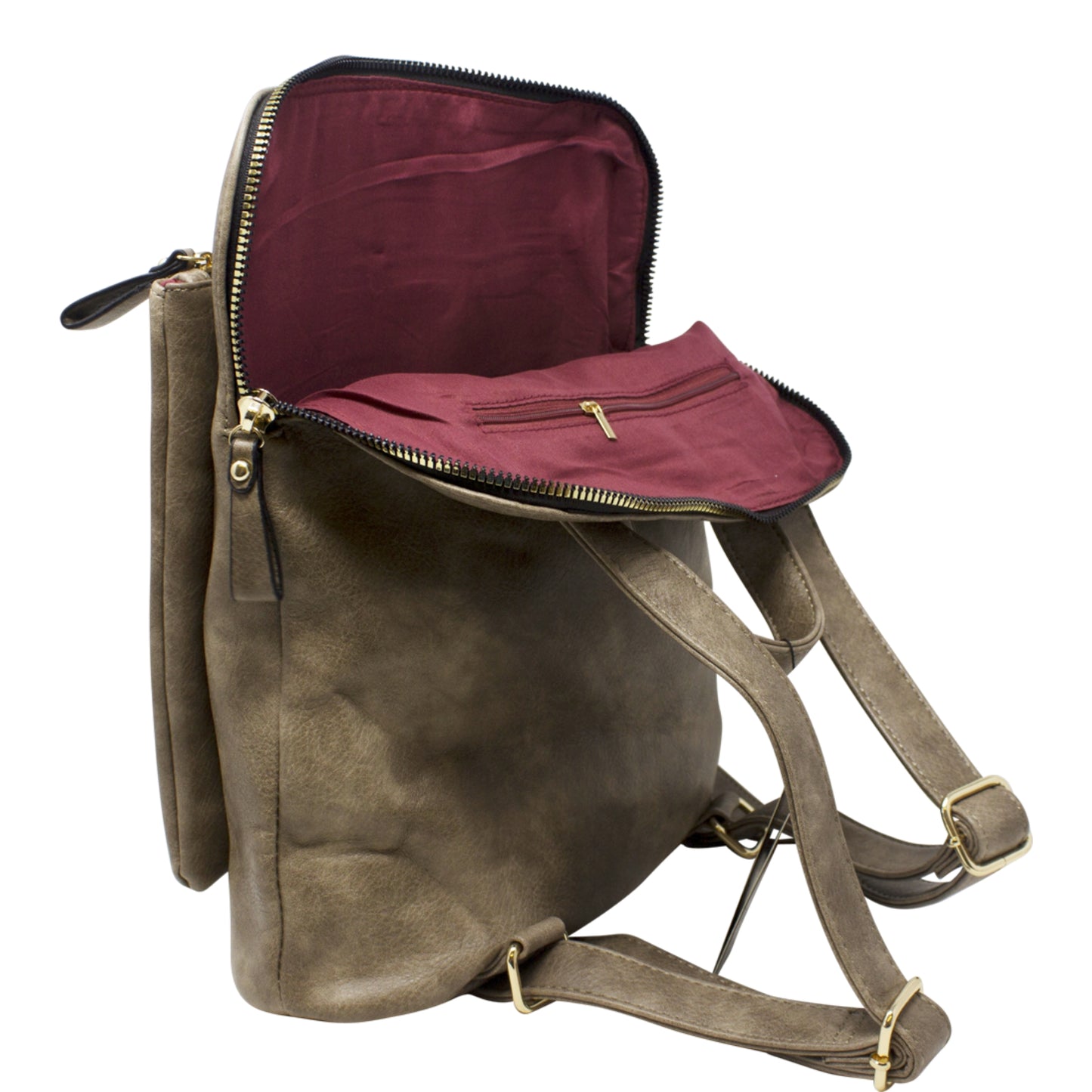 Vegan Faux Leather Simple Minimalistic Back Pack