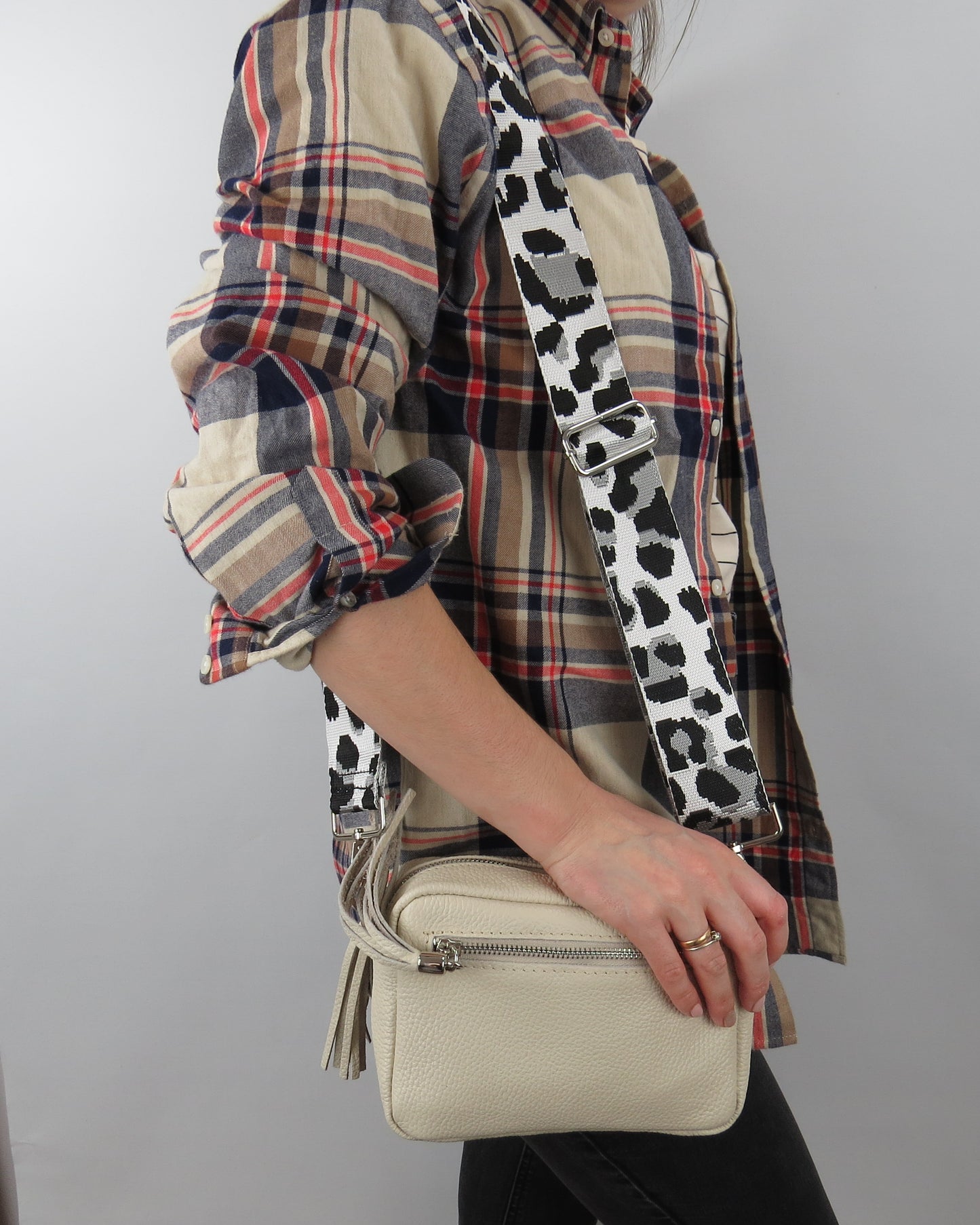 Italian Leather Cross Body Camera Bag