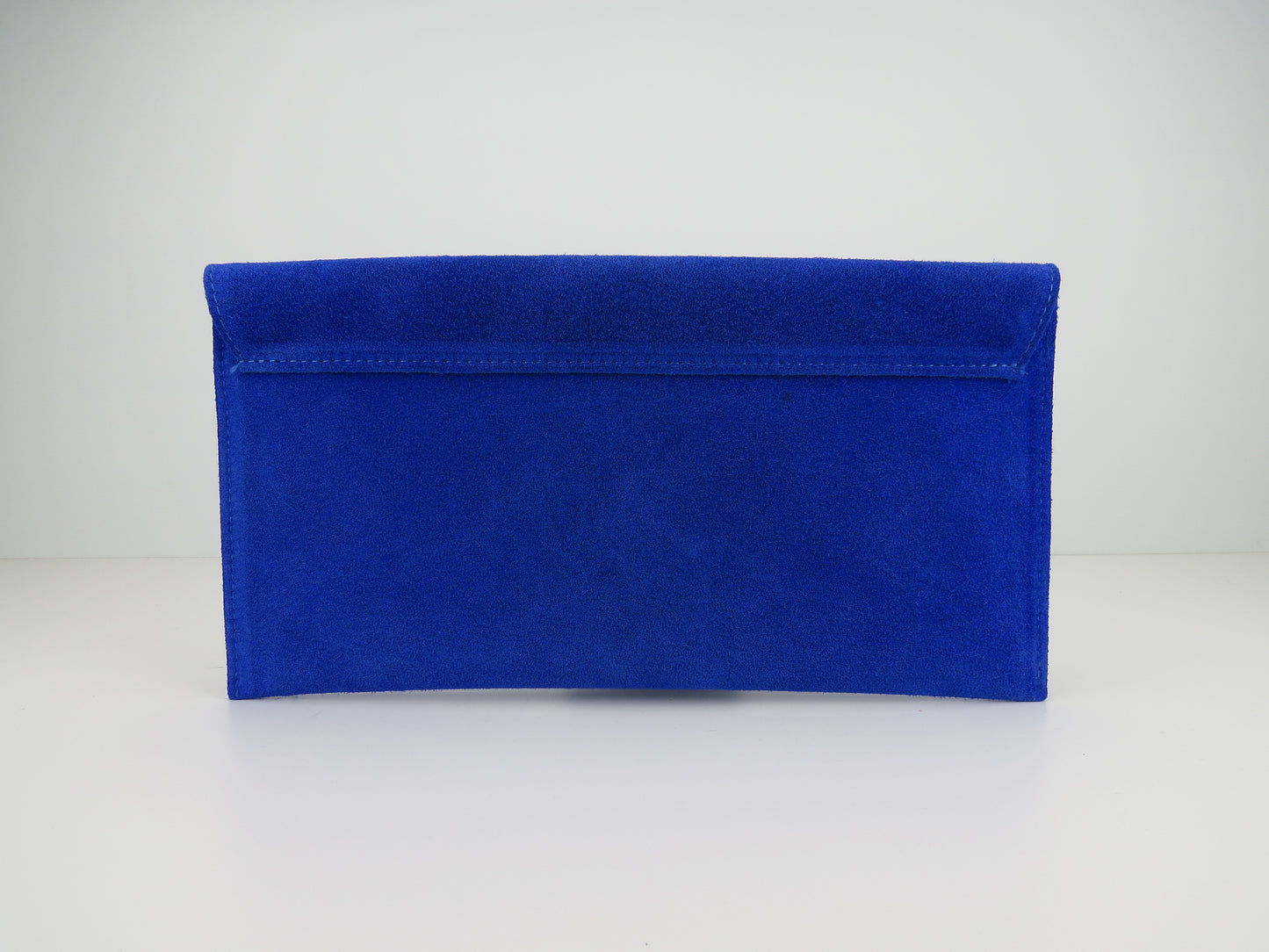 Royal Blue Suede Leather Clutch
