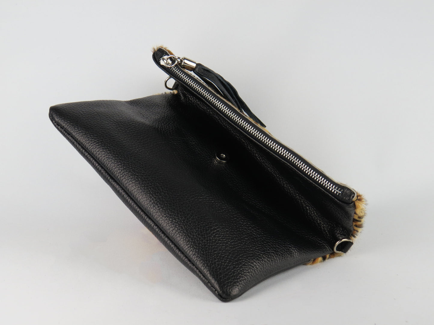 Cheetah Print Foldover Clutch Bag
