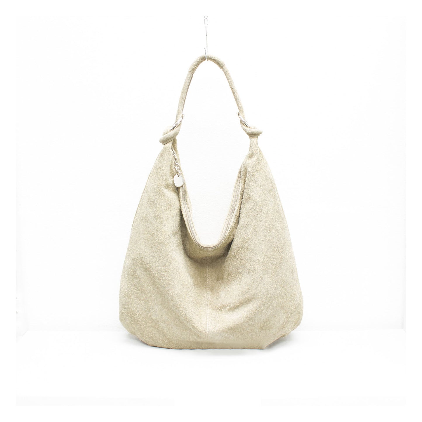 Genuine Suede Leather Large Hobo Shopper