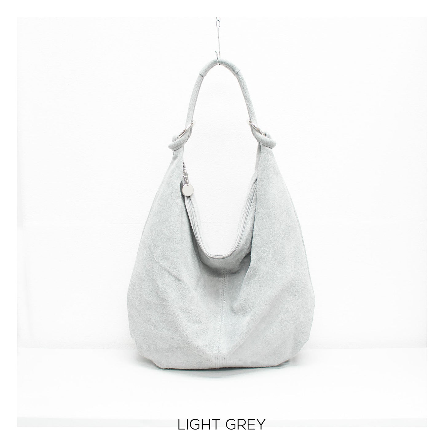 Genuine Suede Leather Large Hobo Shopper