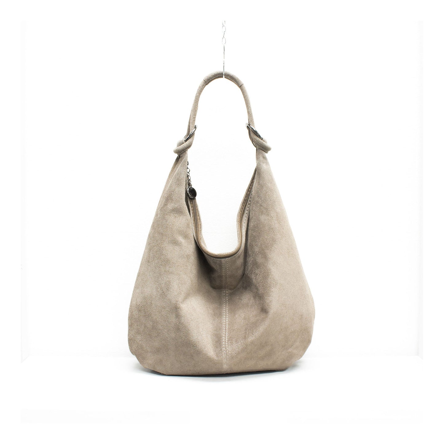 Genuine Suede Leather Large Hobo Shopper