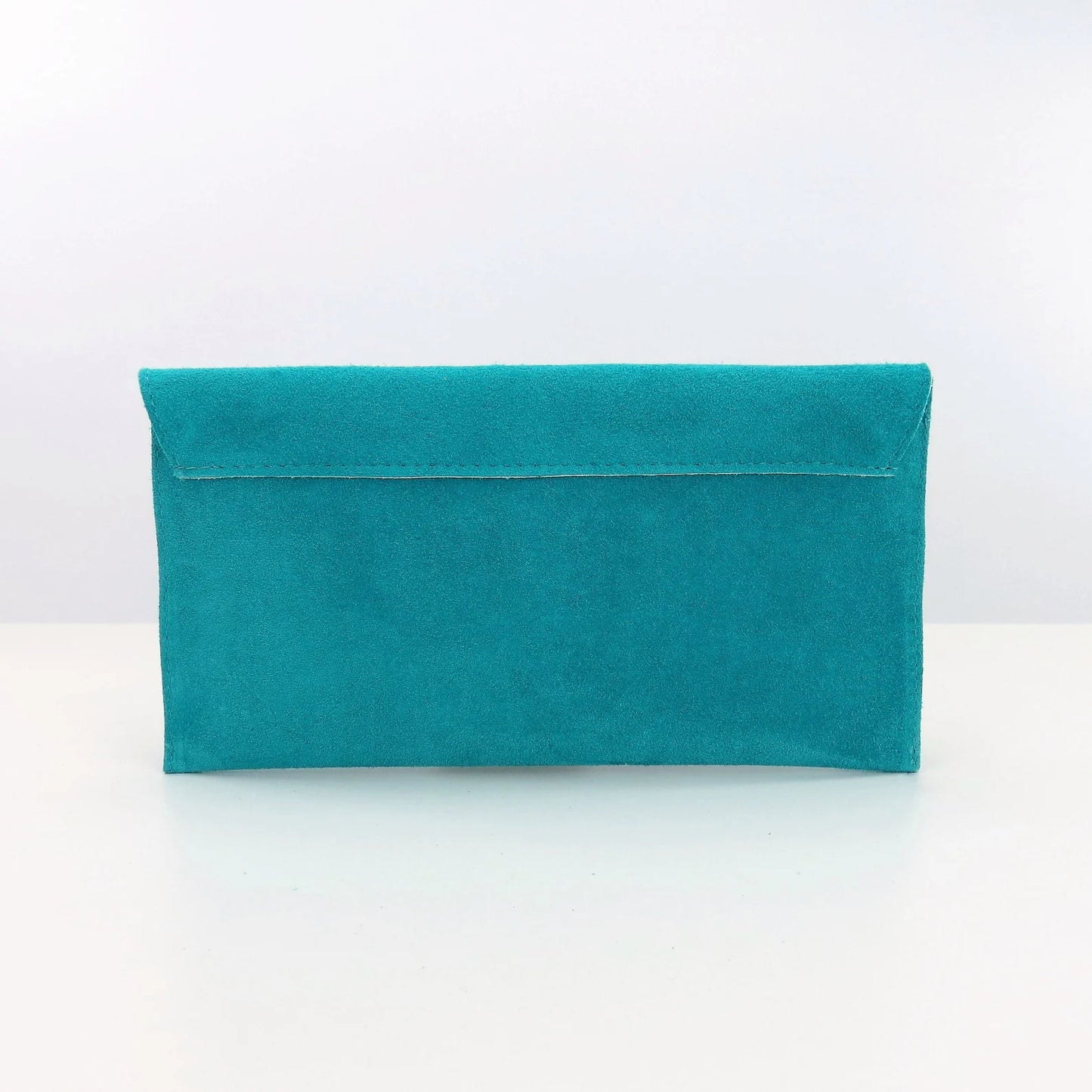 Turquoise Envelope Clutch Bag back