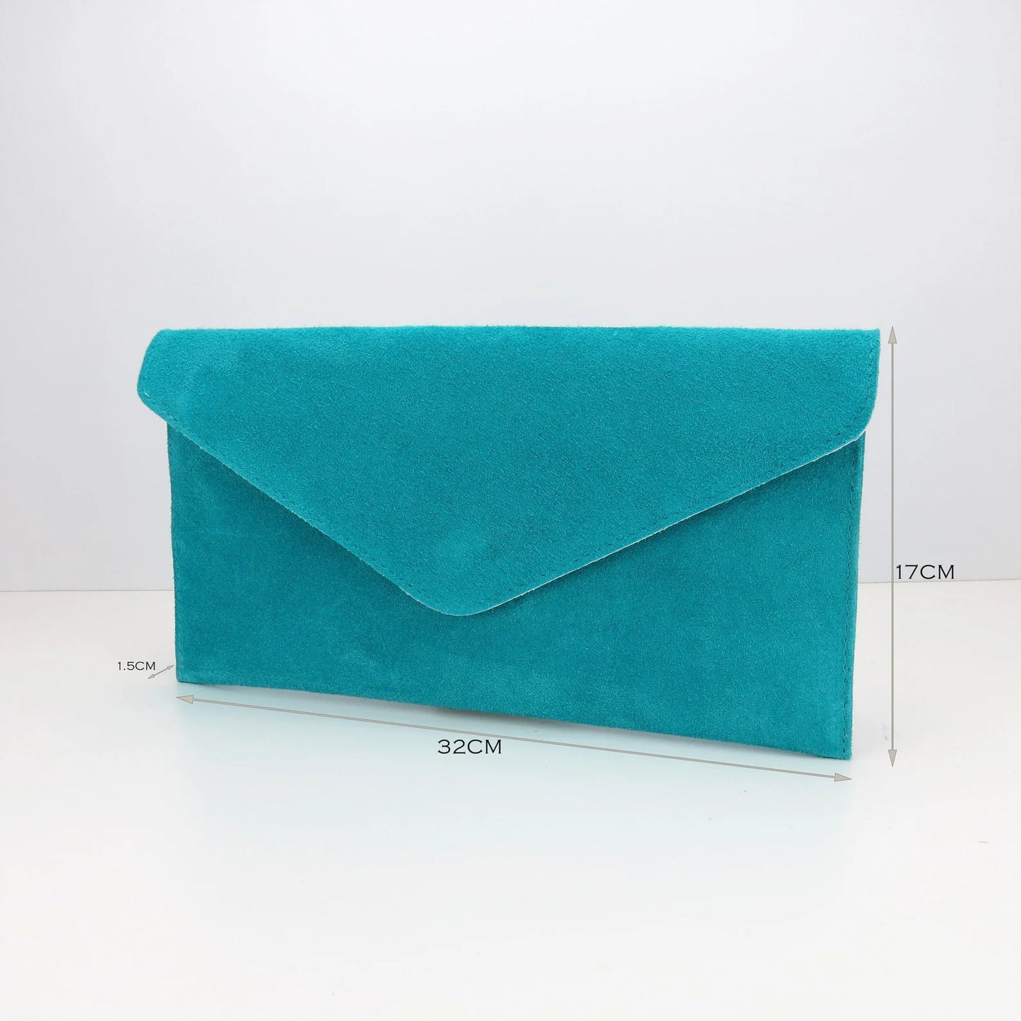 Turquoise Envelope Clutch Bag