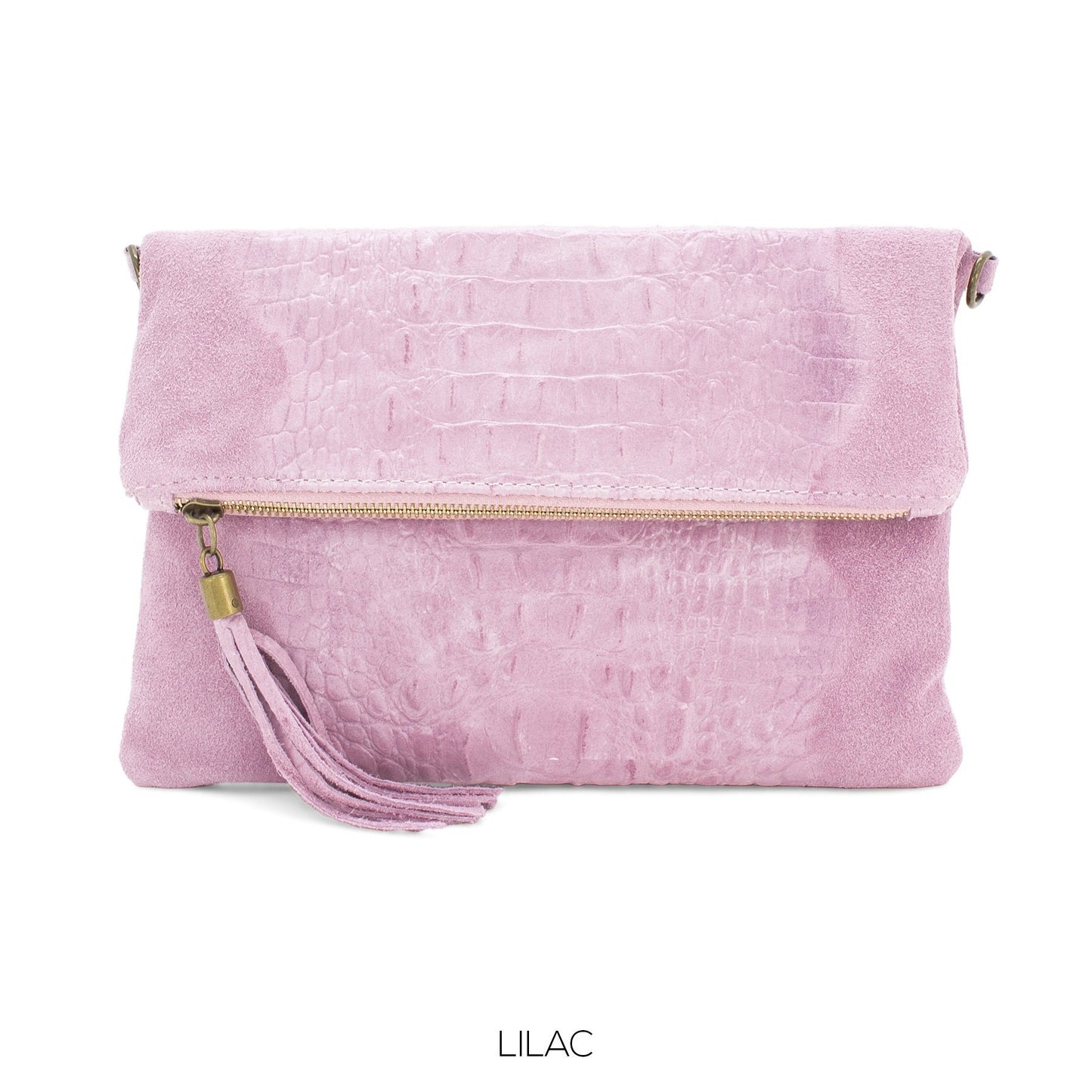 Italian Suede Leather Clutch Bag Croc Effect Crossbody Bag Spring/Summer Wedding Parties Bridesmaids Gift Evening Bag Made in Italy