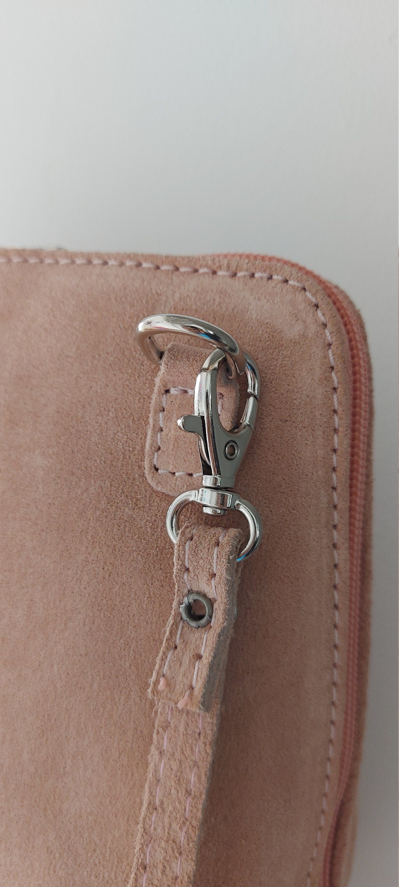 Real Leather Suede Crossbody Bag VERA PELLE Real Italian Suede Leather Small Crossbody Shoulder Bag Nude bag Nude Suede Bag Cute Crossbody