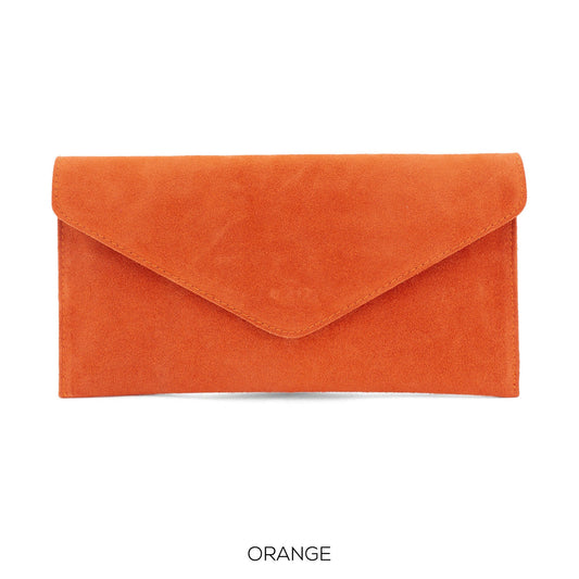 Orange Envelope Clutch Bag