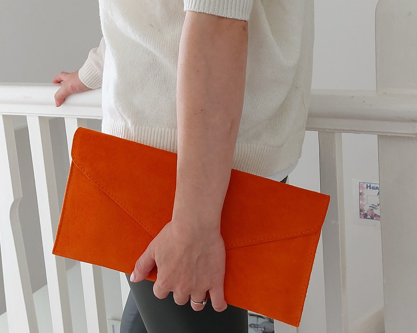 Red envelope clutch bag