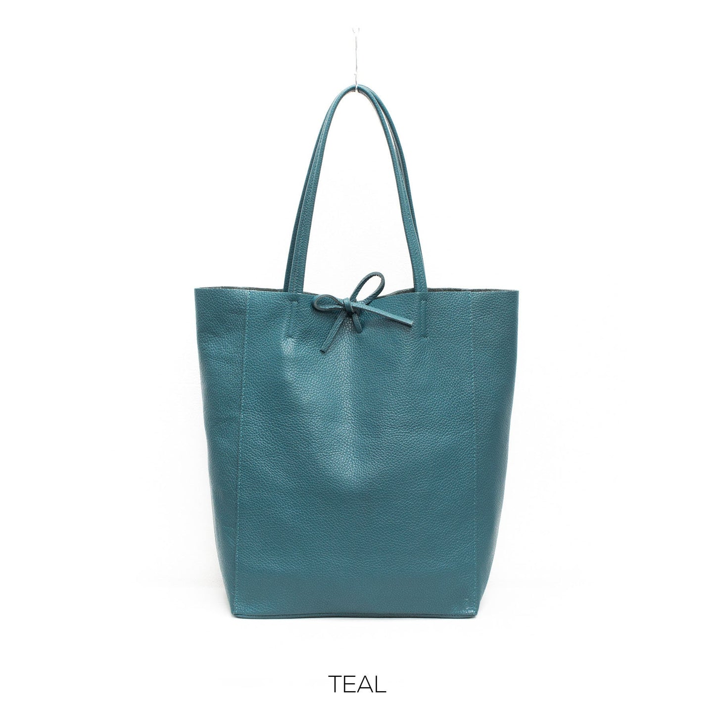 Teal Green Genuine Leather Shopper Bag Large Leather Tote Bag