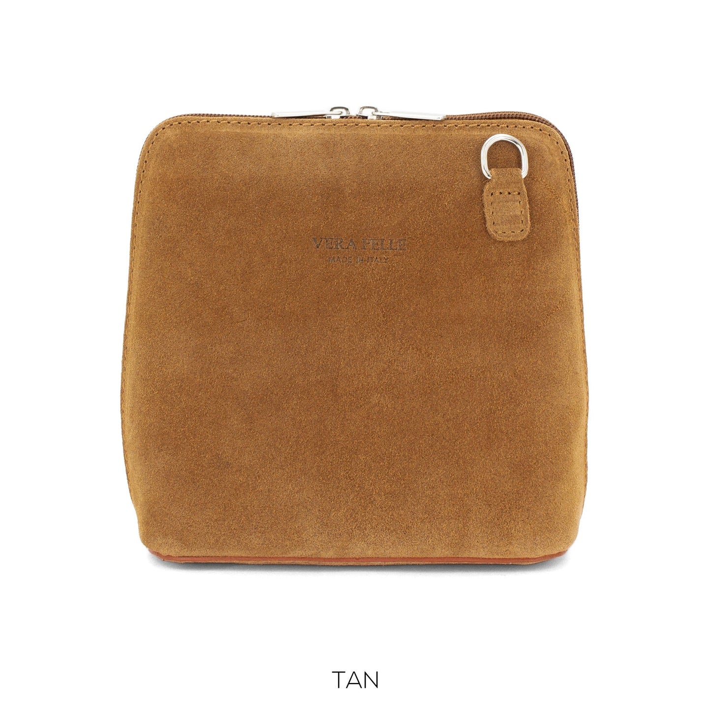 Genuine Suede Leather Crossbody Bag VERA PELLE Real Italian Suede Leather Small Crossbody Shoulder Bag Suede Bag Cute Crossbody