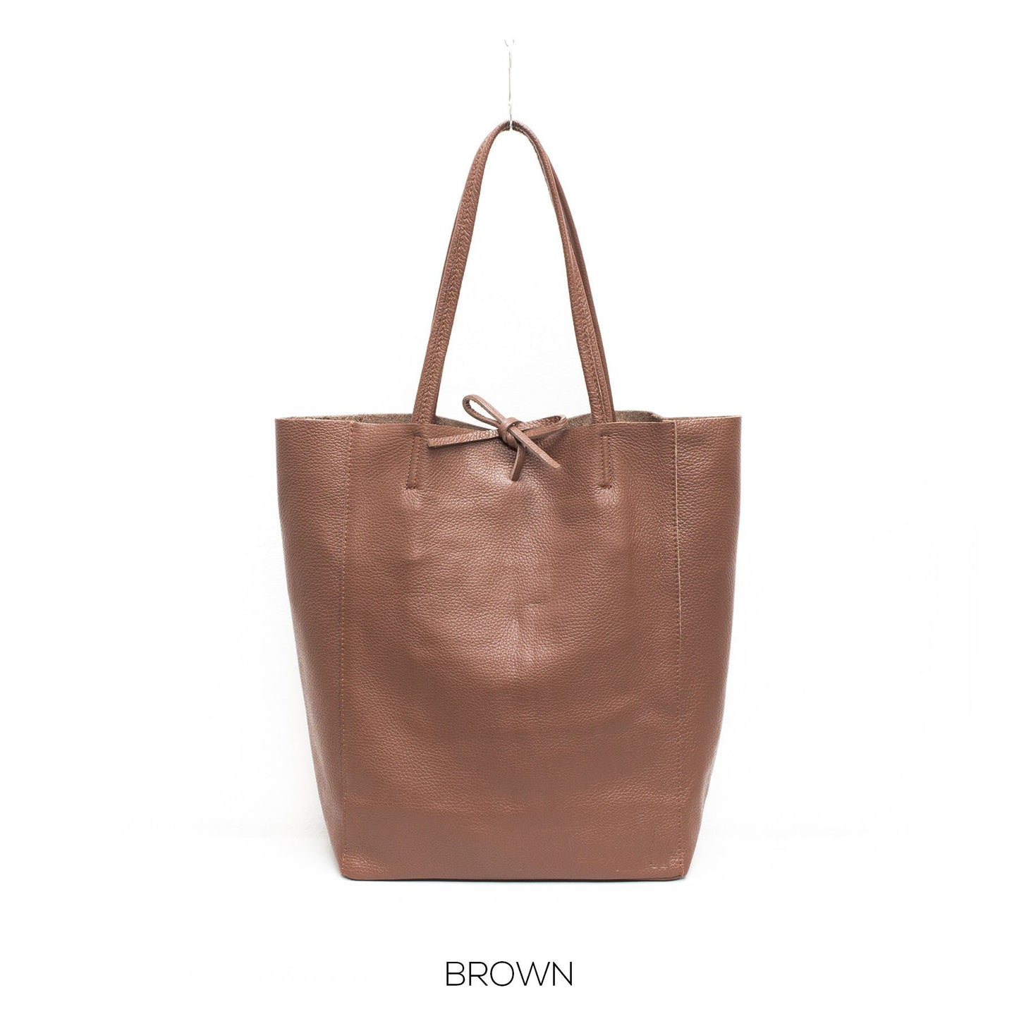 Brown Genuine Leather Shopper Bag Large Leather Tote Bag