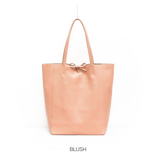Blush Genuine Leather Shopper Bag Large Leather Tote Bag