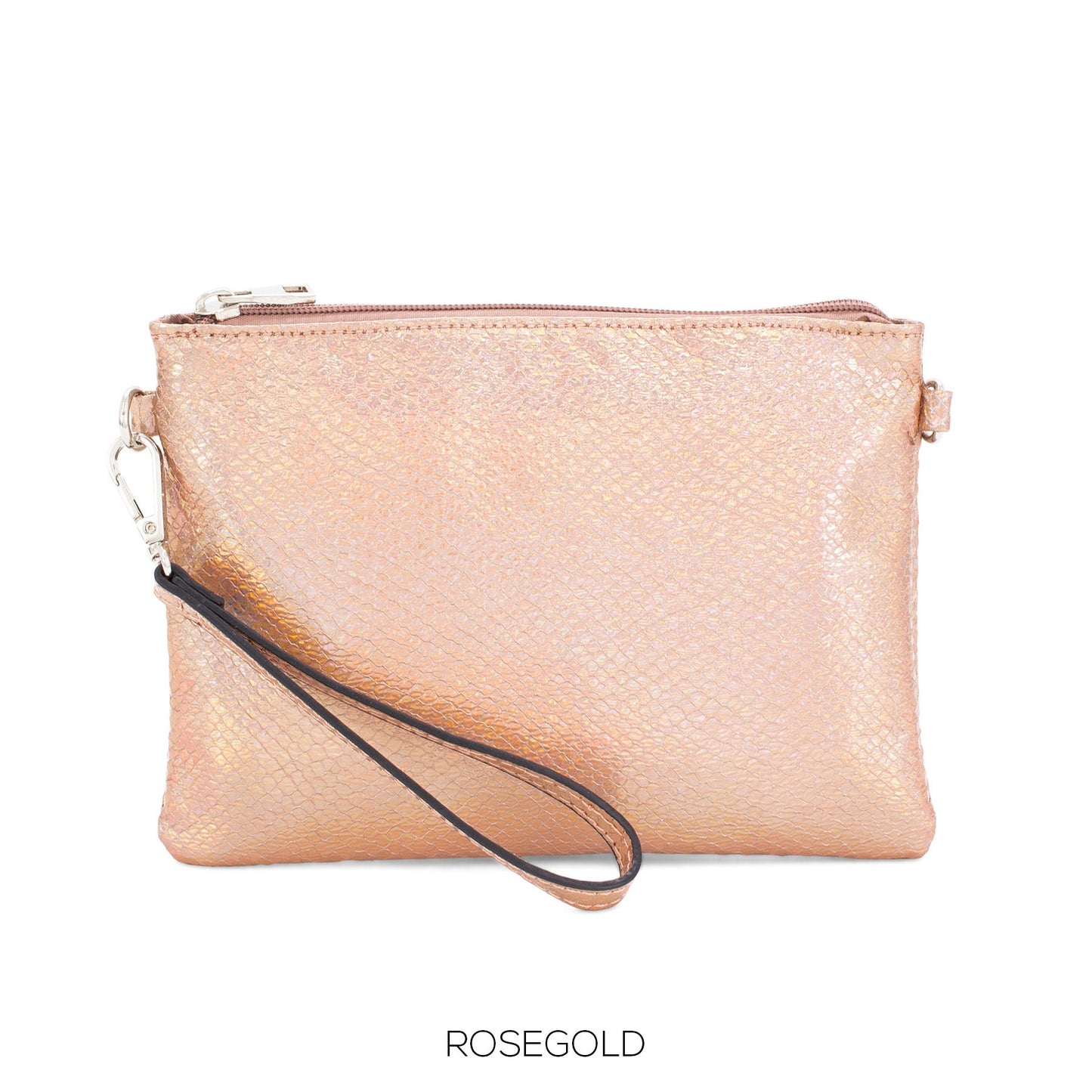 Snakeskin Print Evening Clutch Crossbody Bag Shoulder Handbag Bridesmaid Gift Versatile Elegant Wristlet and Detachable Strap Sparkle Clutch