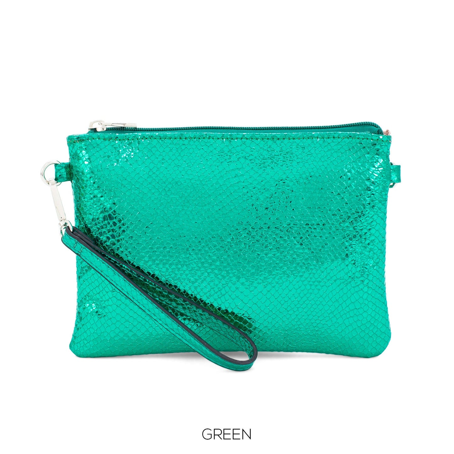 Snakeskin Print Evening Clutch Crossbody Bag Shoulder Handbag Bridesmaid Gift Versatile Elegant Wristlet and Detachable Strap Sparkle Clutch