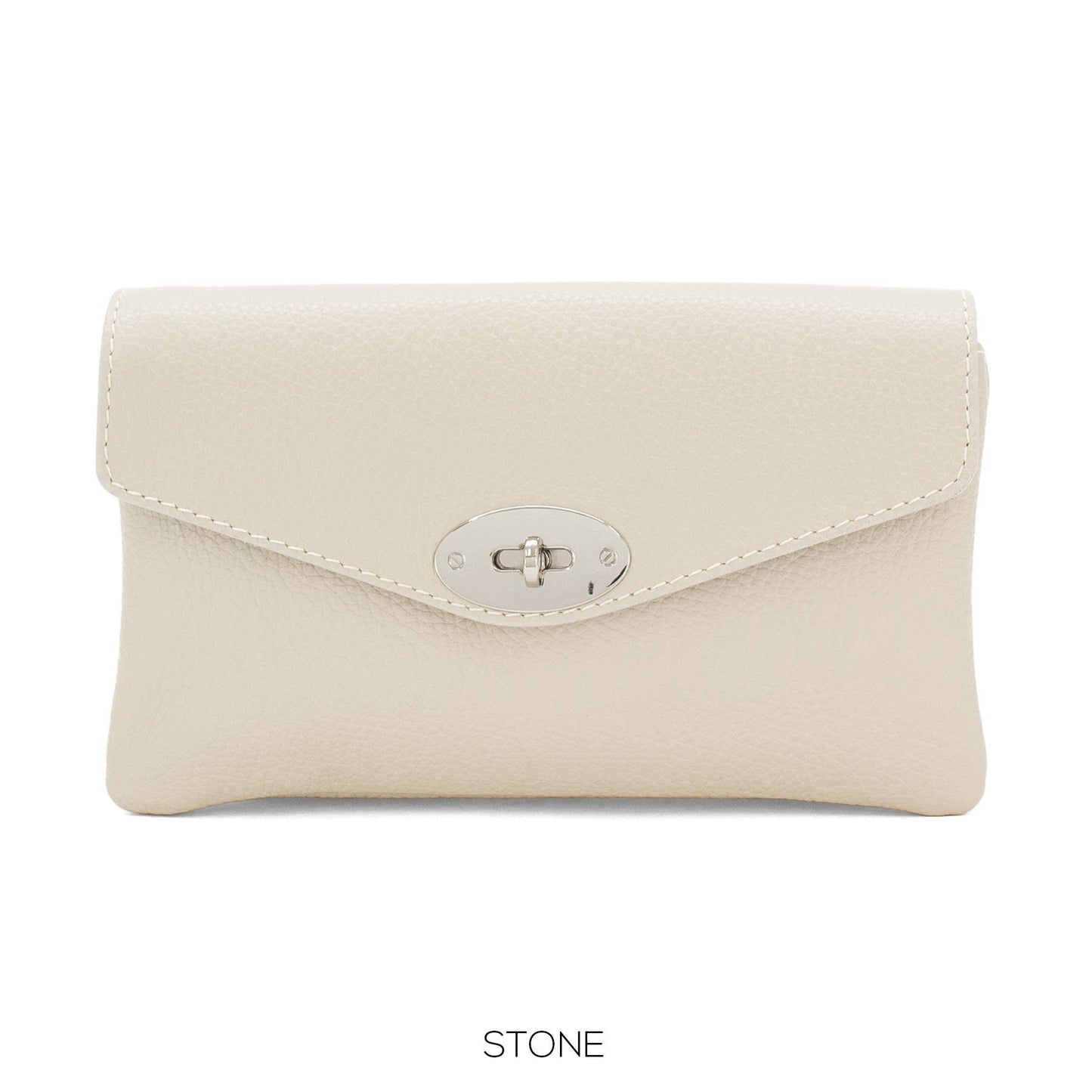 Genuine Italian Leather Mini Crossbody Bag With Detachable Chain Strap Shoulder Bag Small Crossbody Bag Fold over Flap Chrome Twist lock