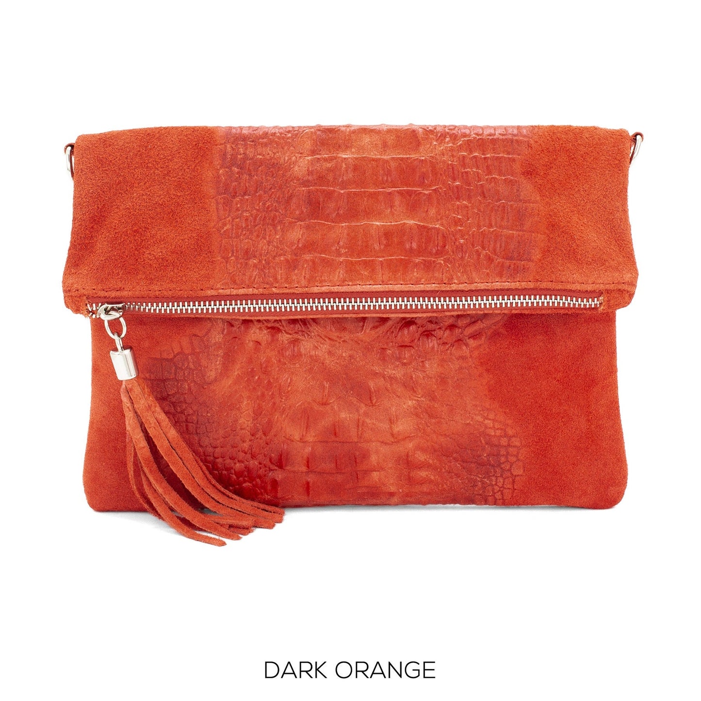 Italian Suede Leather Clutch Bag Croc Effect Crossbody Bag Spring/Summer Wedding Parties Bridesmaids Gift Evening Bag Made in Italy