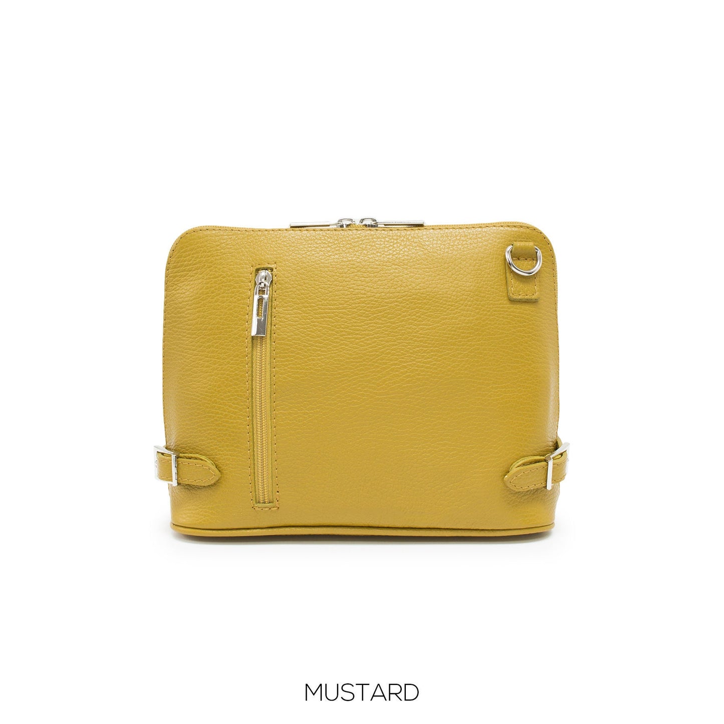 Genuine Leather Crossbody Bag Leather Crossbody with Side Buckles Real Italian Leather Small Crossbody Shoulder Bag Cute Small Elegant Bag