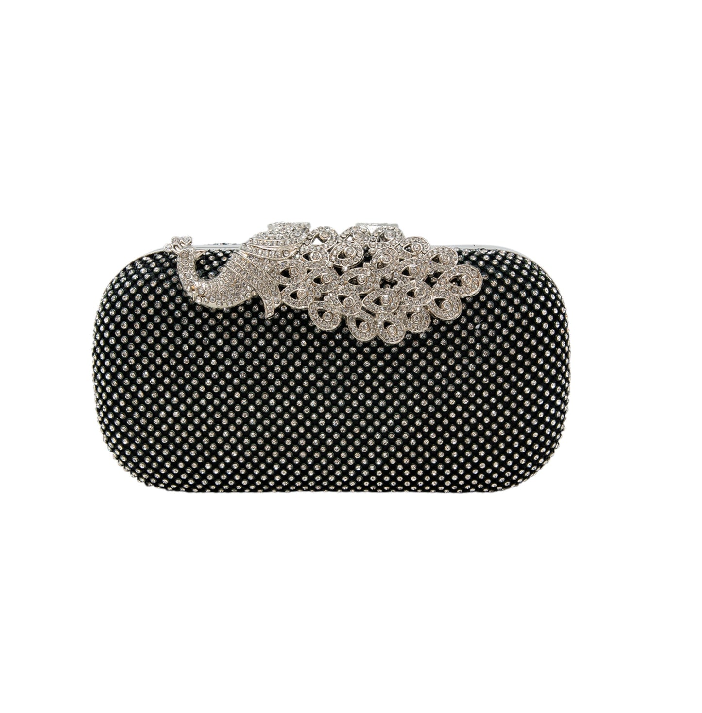 Sparkly Black Clasp Wedding Event Clutch Bag Shoulder Bag perfect eye-catching Silver Diamante Bridesmaid Gift Present Wedding Party