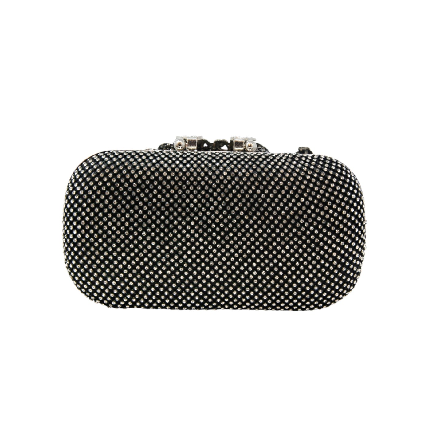 Sparkly Black Clasp Wedding Event Clutch Bag Shoulder Bag perfect eye-catching Silver Diamante Bridesmaid Gift Present Wedding Party