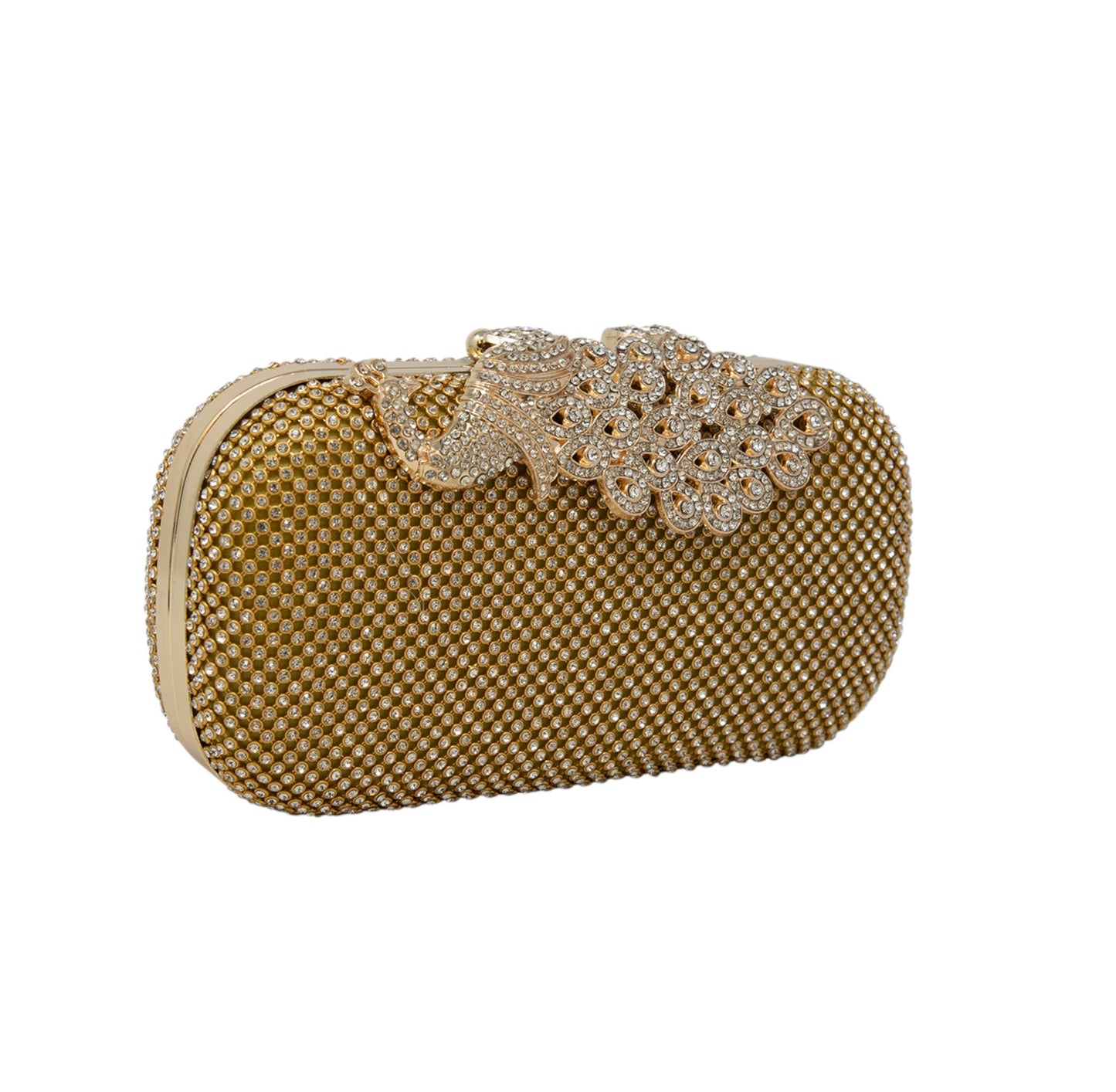 Sparkly Gold Clasp Wedding Event Clutch Bag Shoulder Bag perfect eye-catching Gold Diamante Bridesmaid Gift Wedding Party Gift For Her