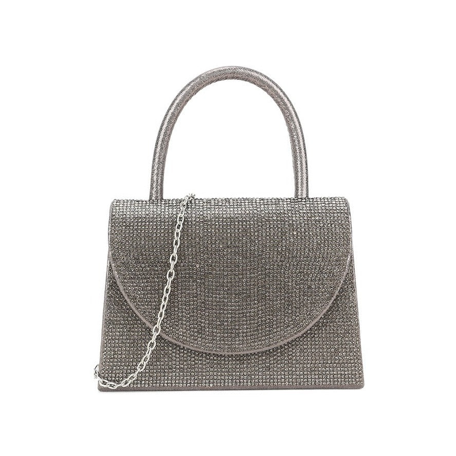 Grey Diamante Mini Grab Bag