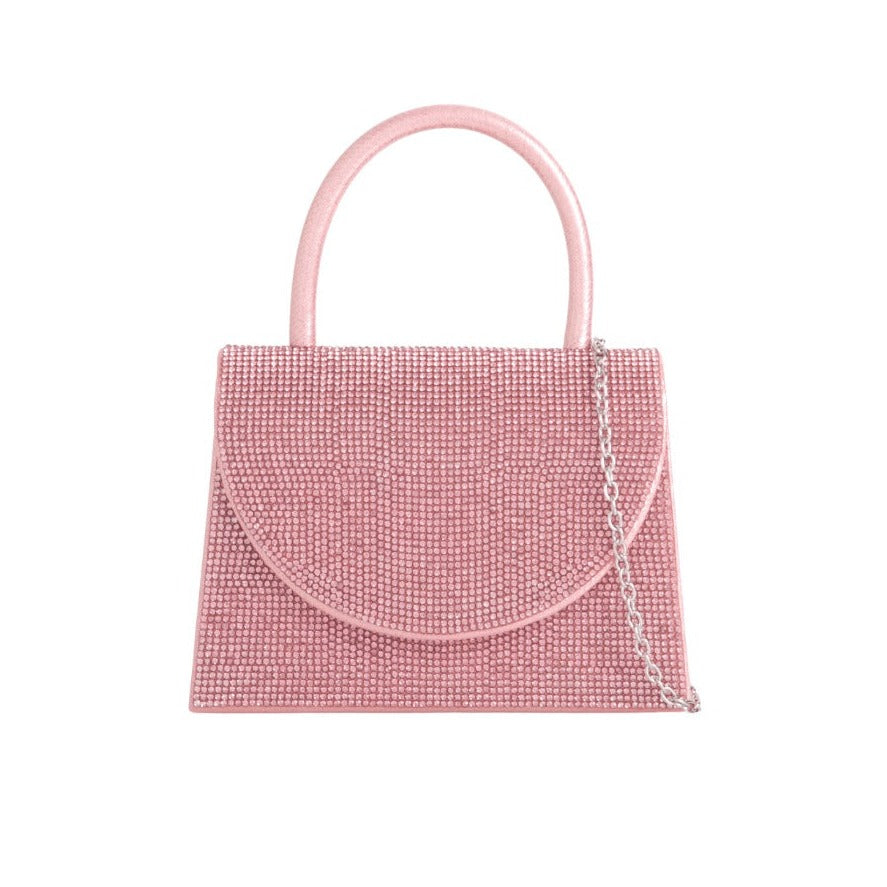 Dusty Pink Diamante Mini Grab Bag