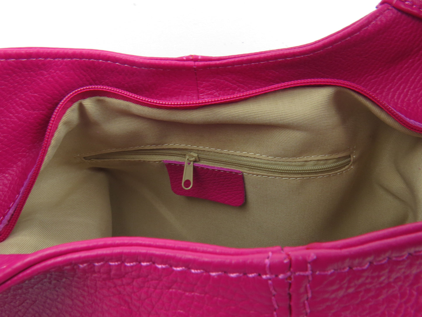 Italian Dusty Pink Leather Slouchy Shoulder Bag