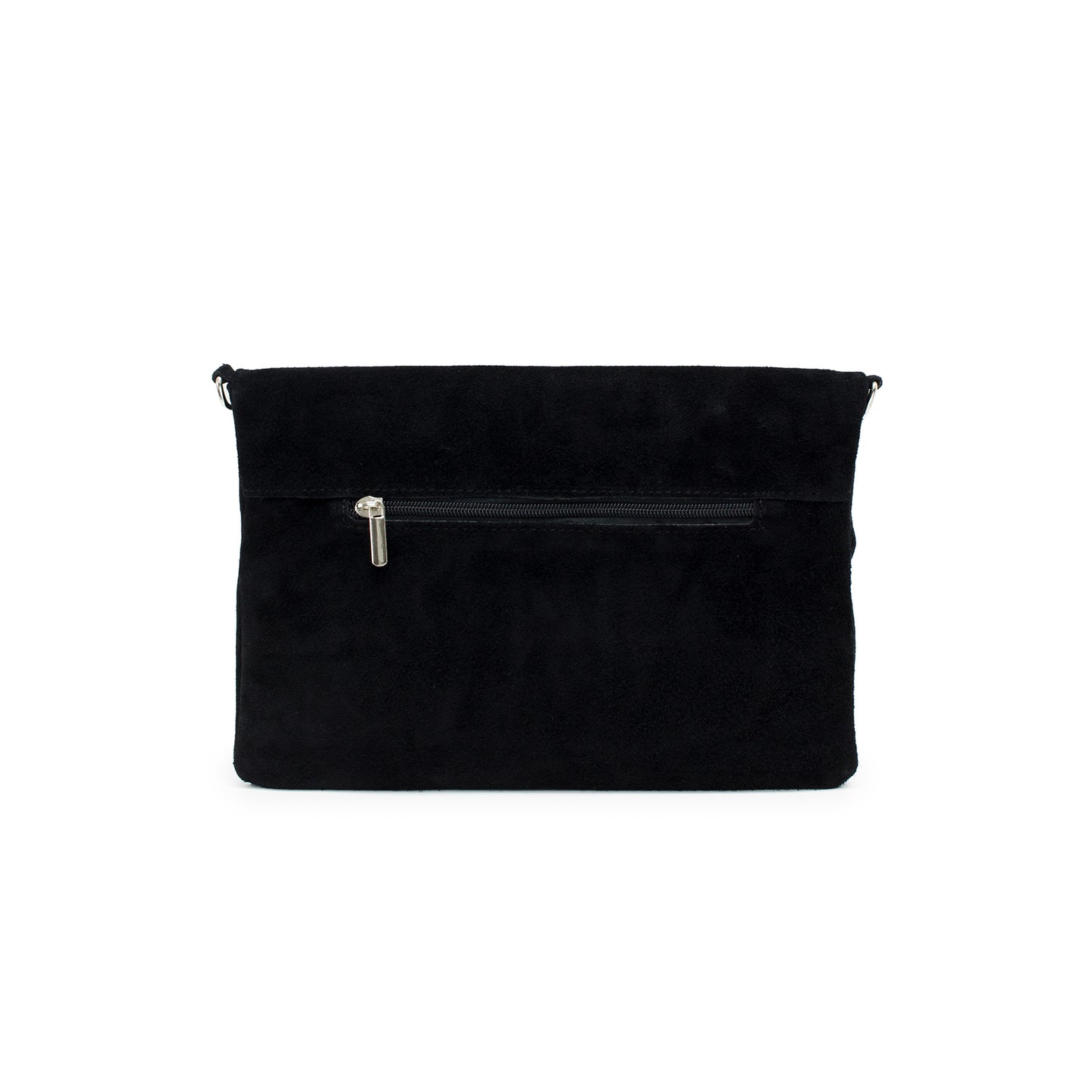 Black Suede Clutch Bag