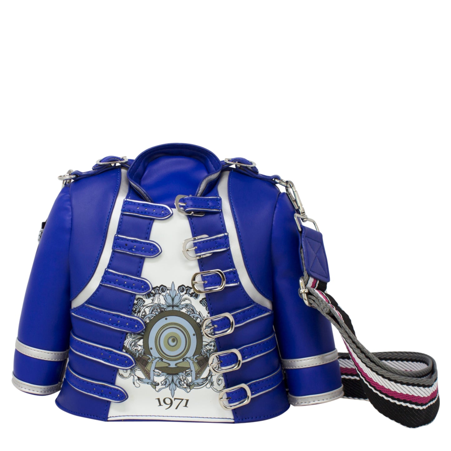 Blue Military-style tunic Inspired Rock n Roll Cross Body Bag