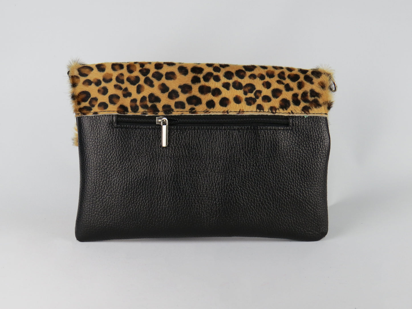 Cheetah Print Foldover Clutch Bag