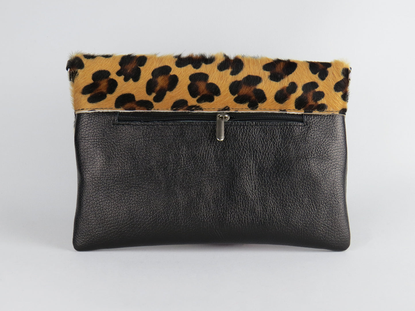 Leopard Print Foldover Clutch Bag