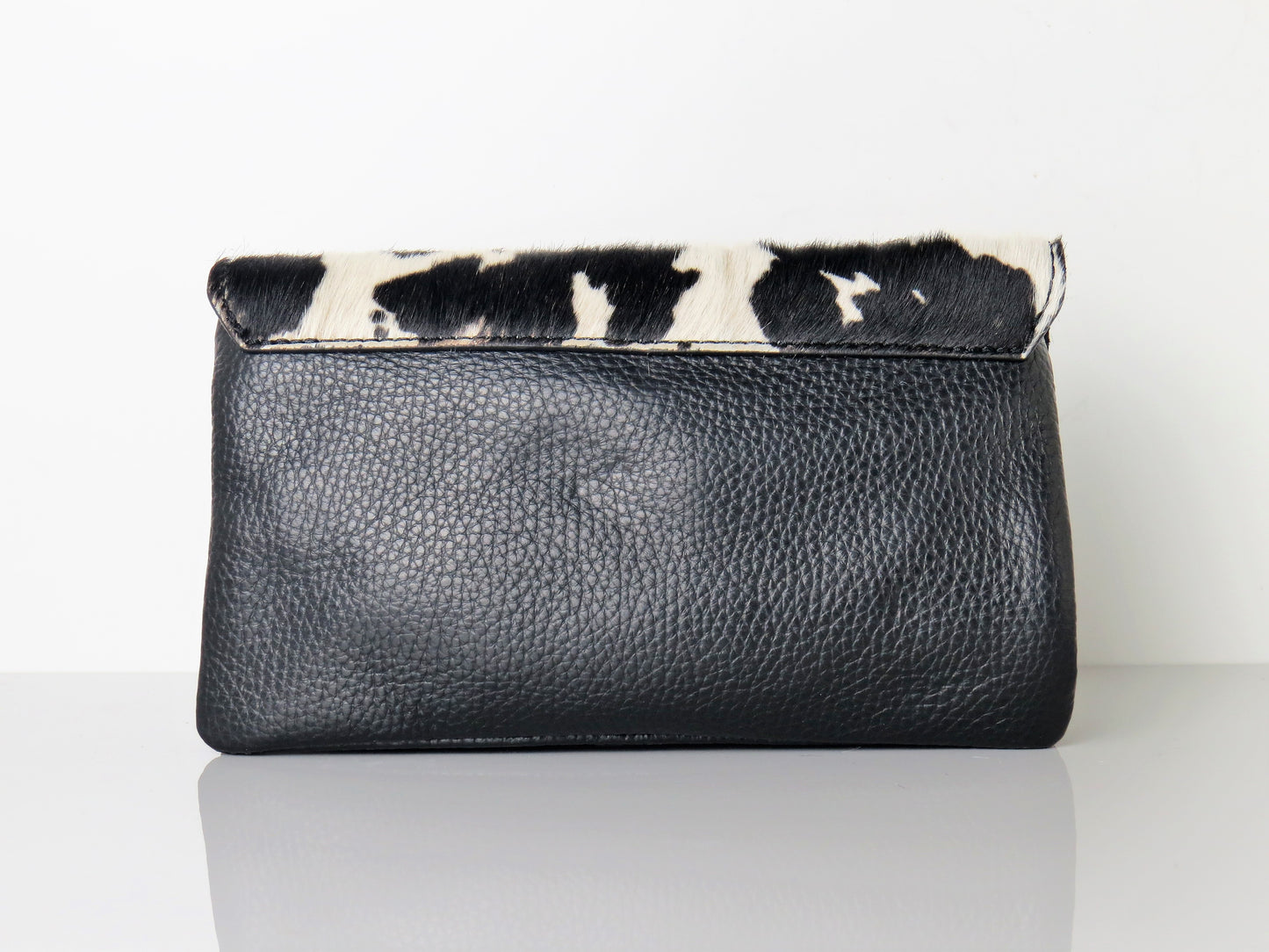 Genuine Italian Leather Mini Cow Print Crossbody Bag