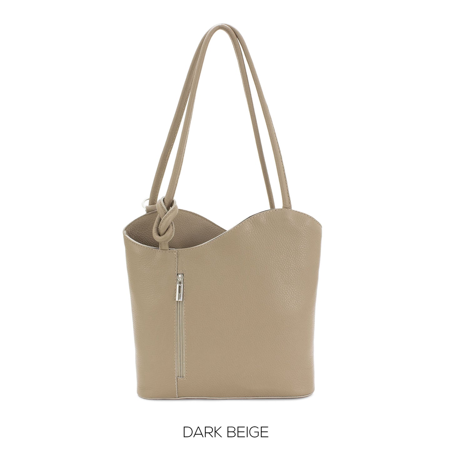 Dark Beige Shoulder Bag Convertable to Backpack