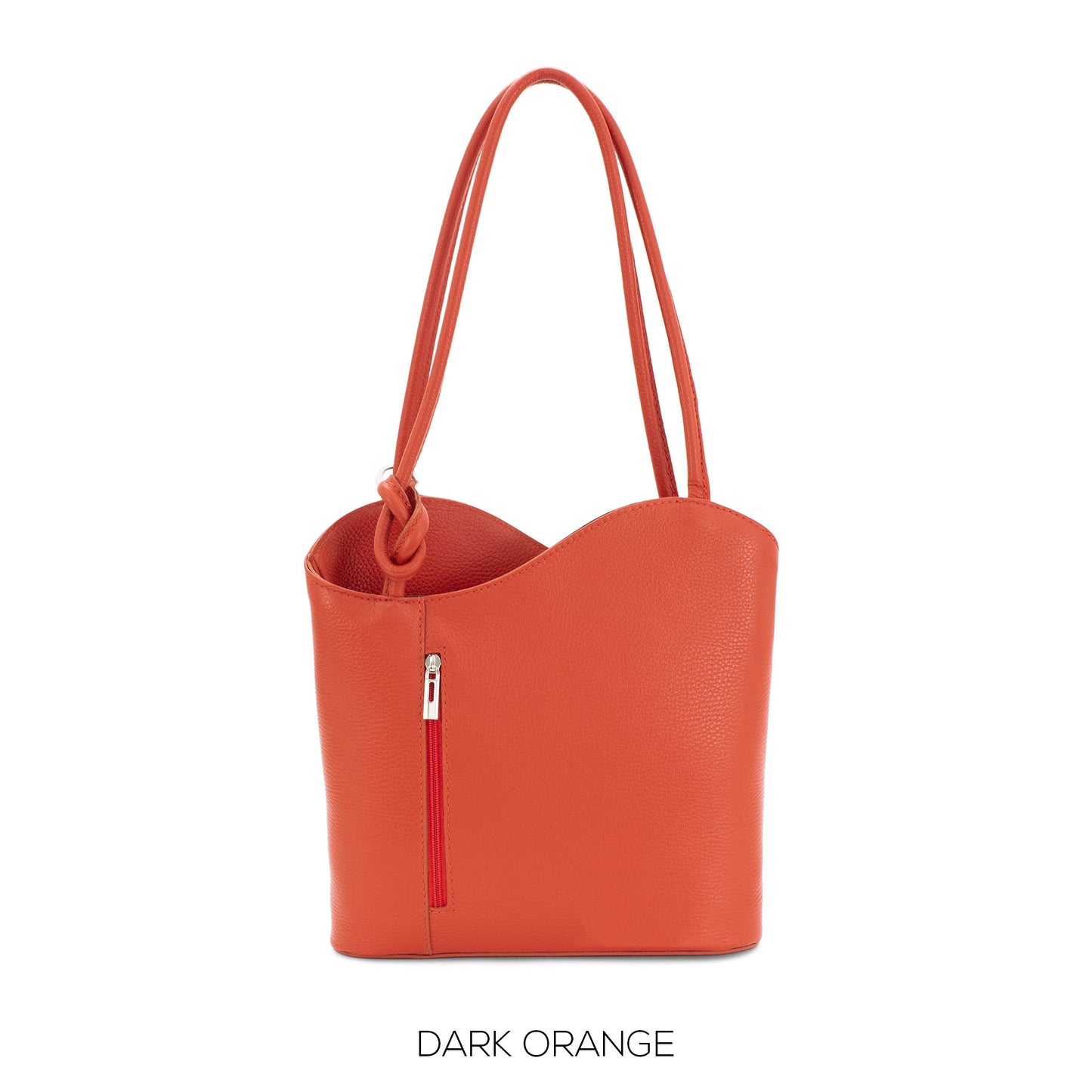Dark Orange Shoulder Bag Convertable to Backpack