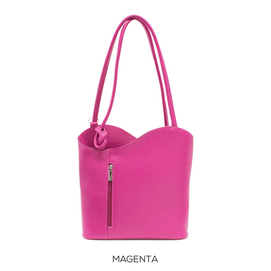 Magenta Shoulder Bag Convertable to Backpack