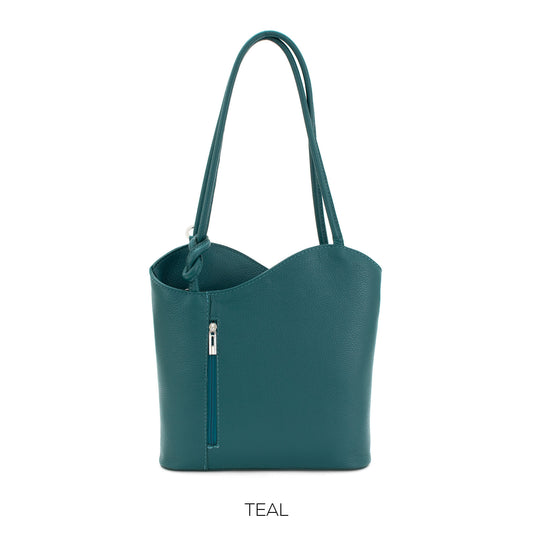 Teal Shoulder Bag Convertable to Backpack