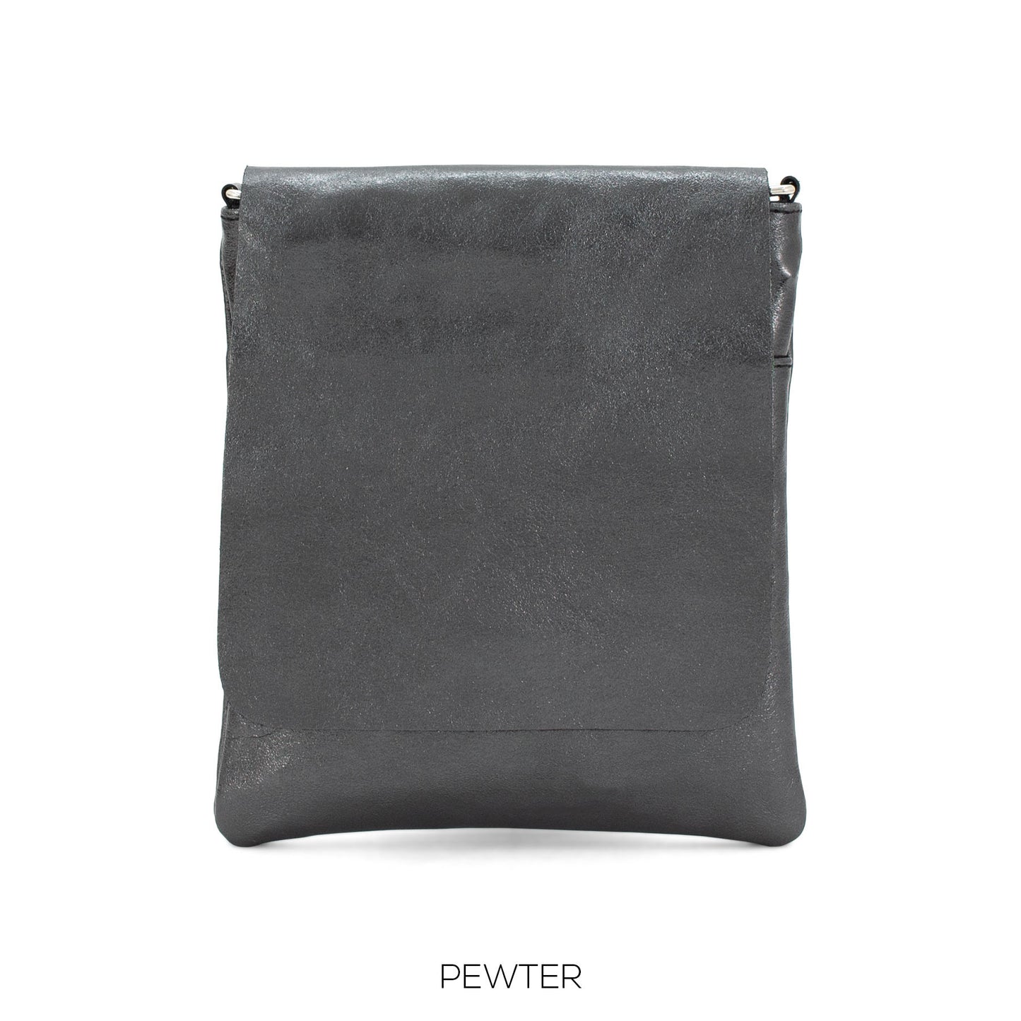 Genuine Italian Leather Mettalic Small Crossbody Bag