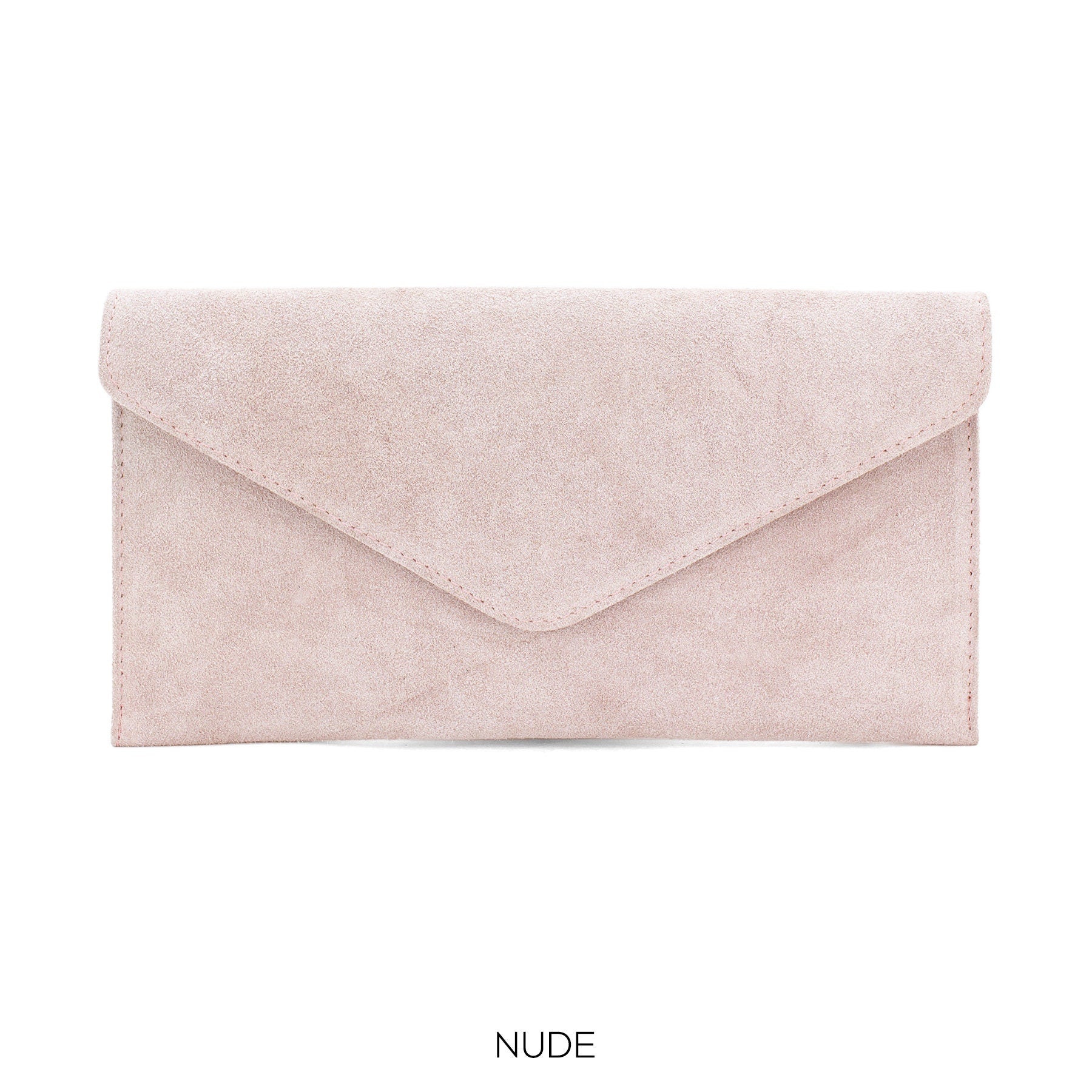  Nude envelope clutch bag