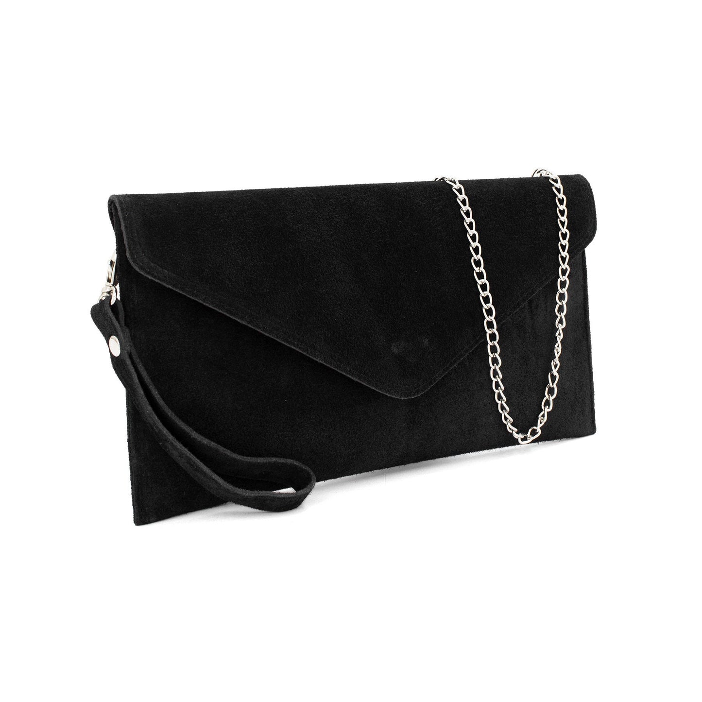 Dark Grey Envelope Clutch Bag
