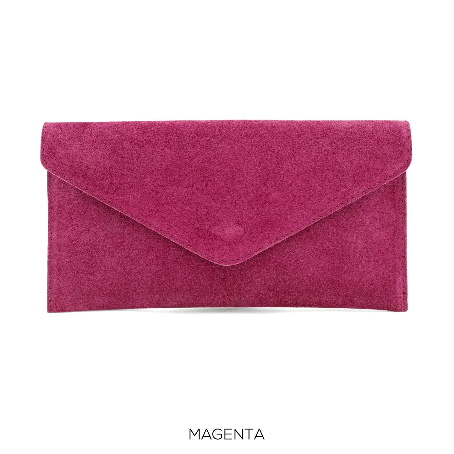 Magenta Fuchsia envelope clutch bag