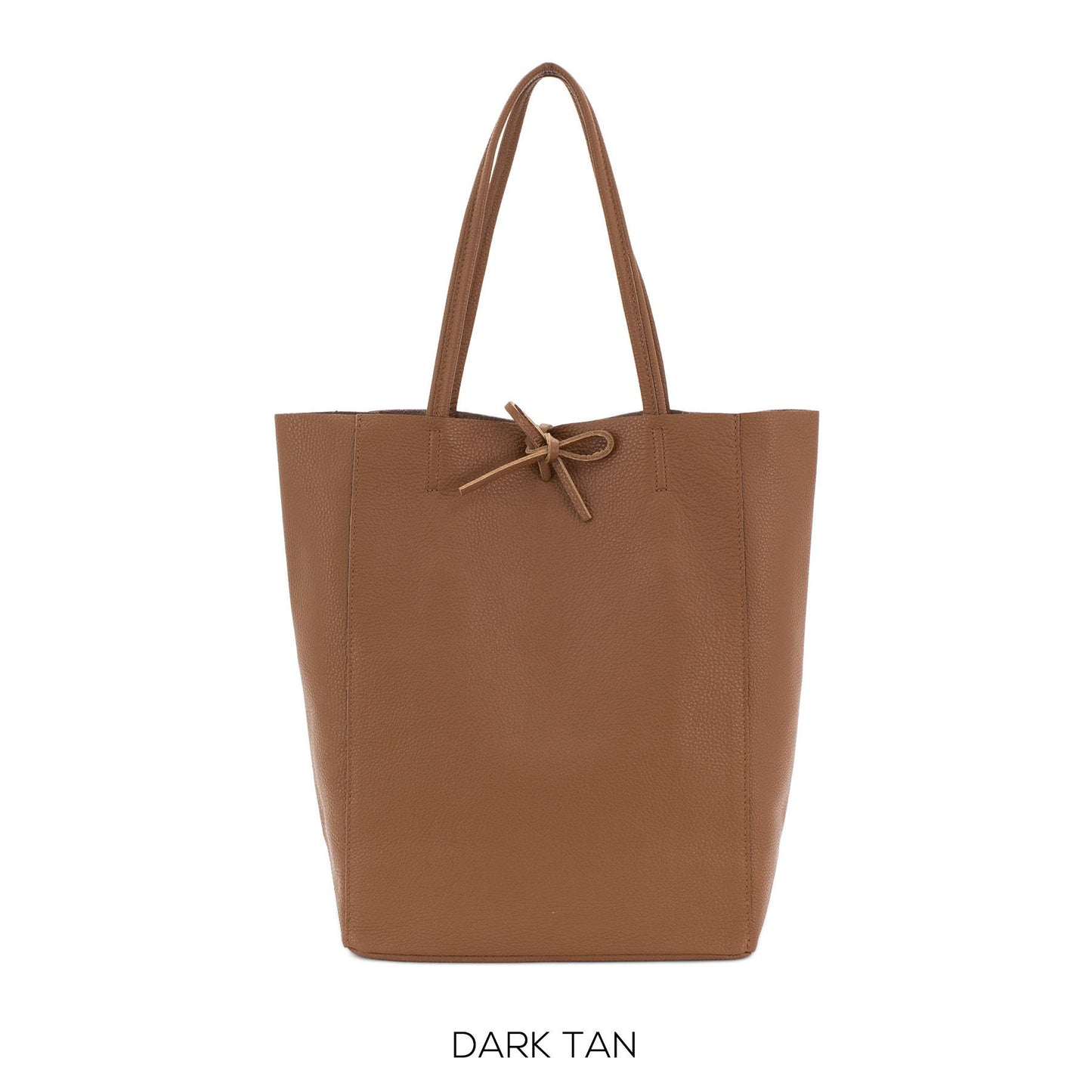 Dark Tan Genuine Leather Shopper Bag Large Leather Tote Bag