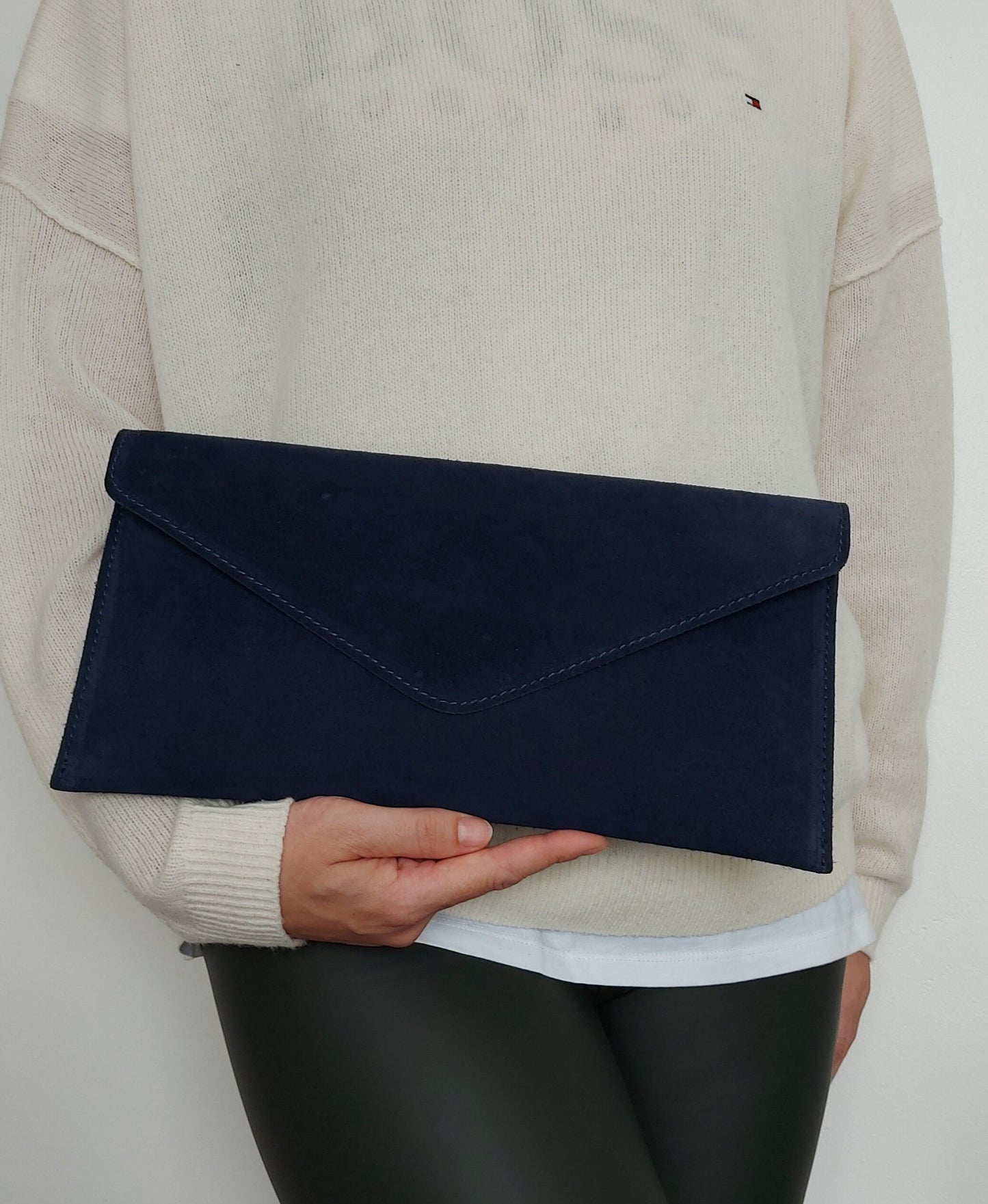 Navy Blue envelope clutch bag