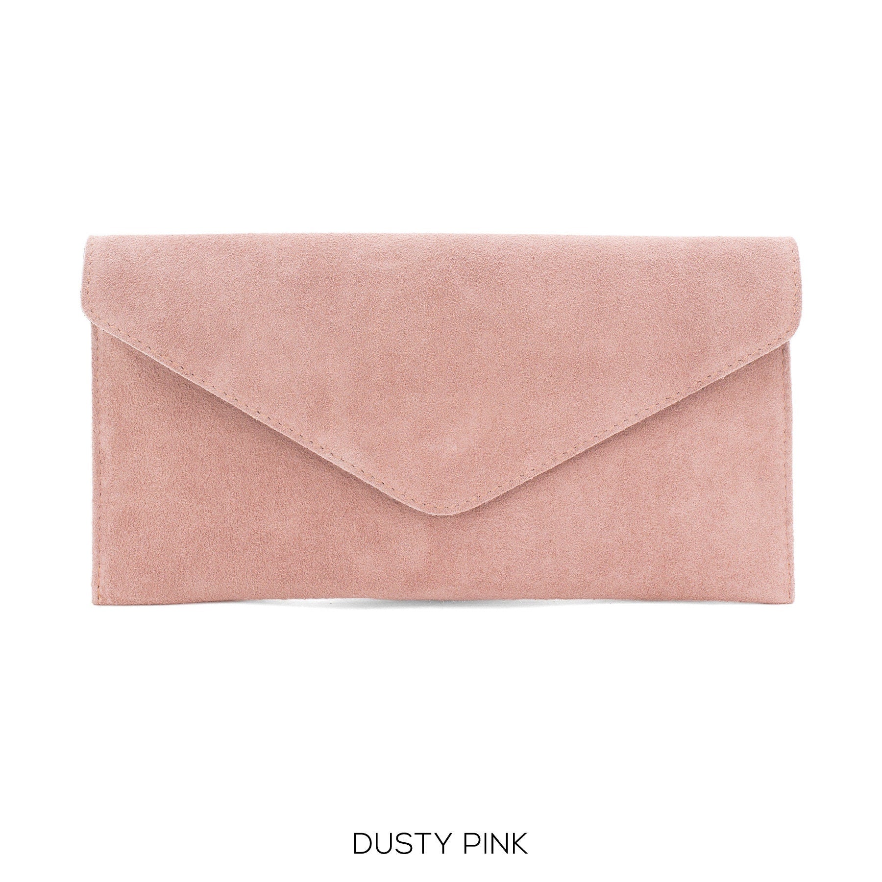Dusty Pink Envelope Clutch Bag