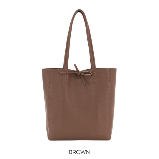 Brown Genuine Leather Shopper Bag Medium Leather Tote Bag