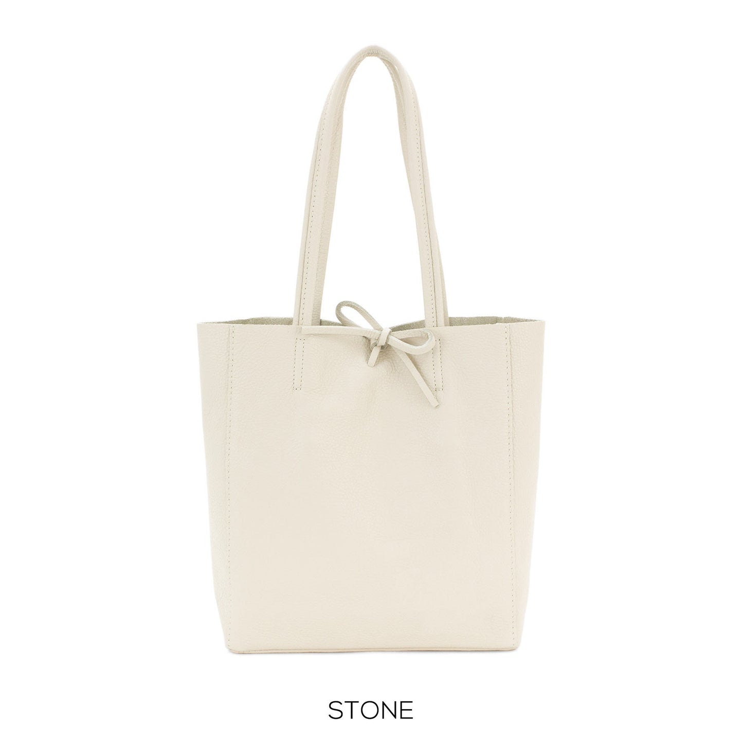 Ivory Crem Genuine Leather Shopper Bag Medium Leather Tote Bag