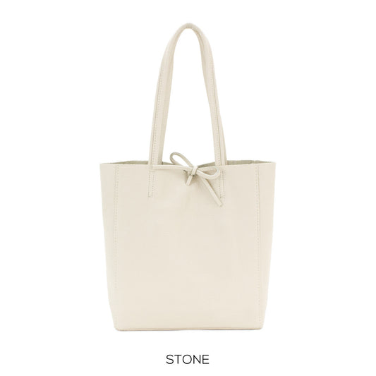 Ivory Crem Genuine Leather Shopper Bag Medium Leather Tote Bag